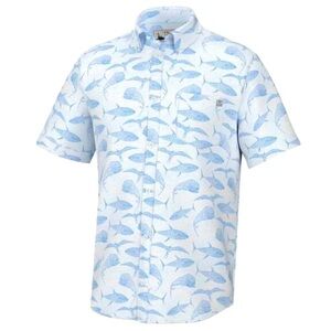 NEW HUK (MSRP:$60.00) Men's Off Shore Etch Kona Shirt